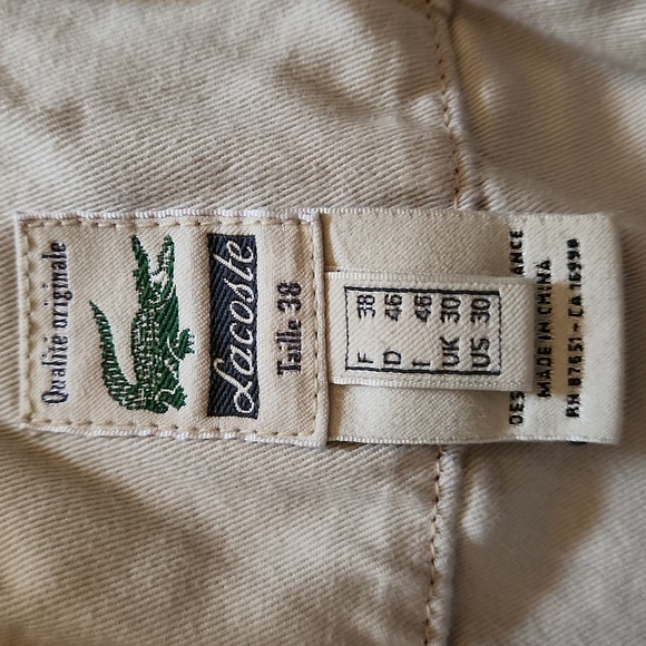 Lacoste « Twill » / Burgundy Classic Fit Pants - Picture 10 of 10